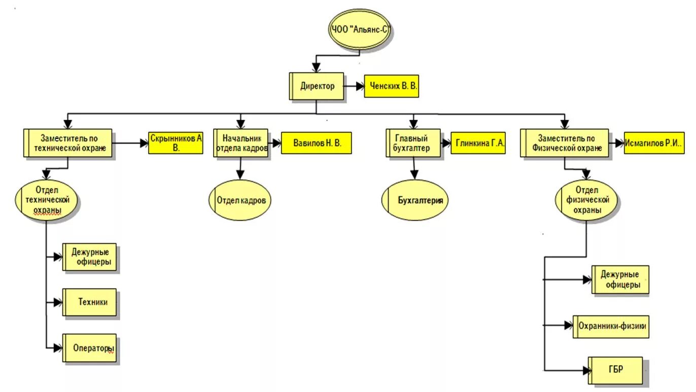Организационная структура охранного предприятия схема. Структура частного охранного предприятия. Организационная структура Чоп. Структура Чоп схема организационная. Организация деятельности частной охранной организации