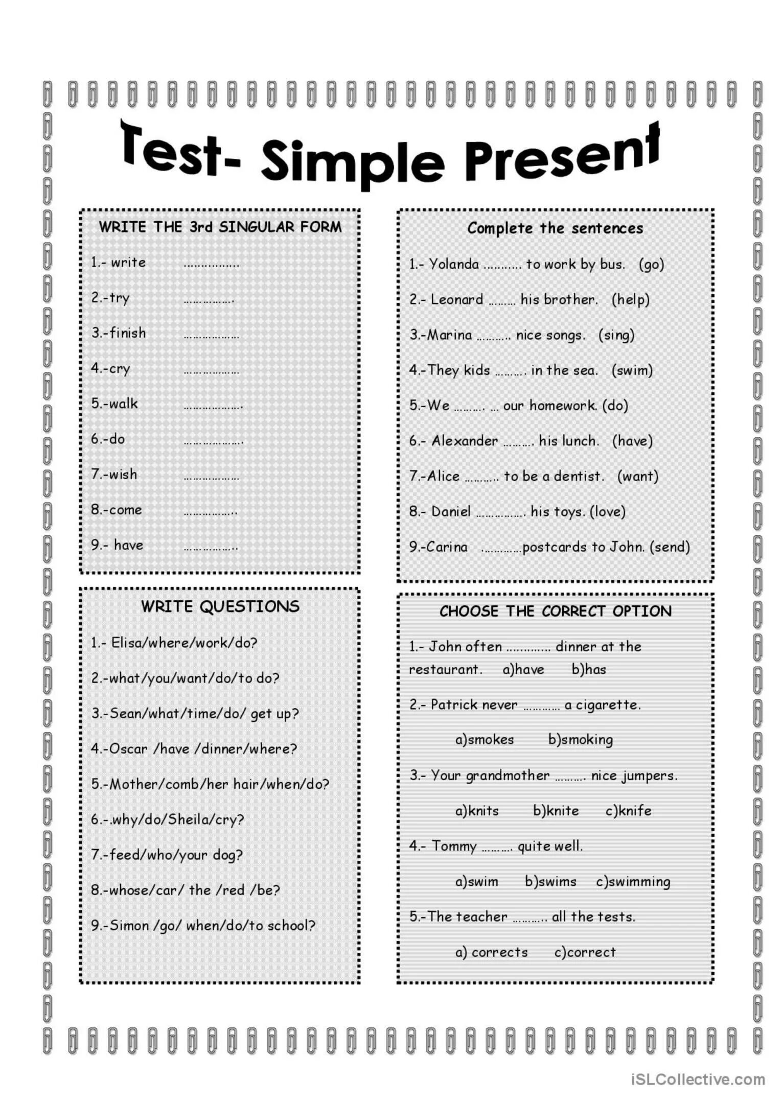 Тест английский язык pdf. Present simple Worksheets тест. Present simple Test for Beginners. Test английский язык по present simple. Worksheets тесты 6 класс present simple.