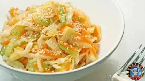 Капуста с овощами салат с уксусом