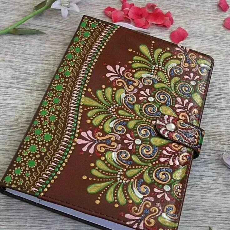 Роспись обложек. Роспись обложек. Инструменты для точечной росписи. Роспись на коже. Точечная роспись портмоне.