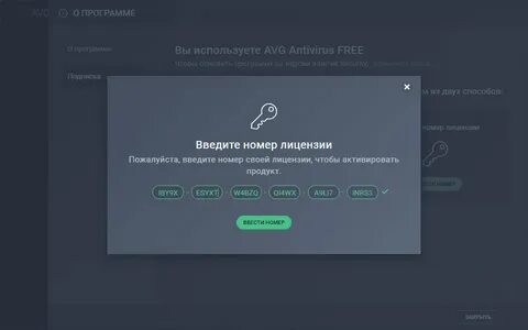 Введите номер лицензии