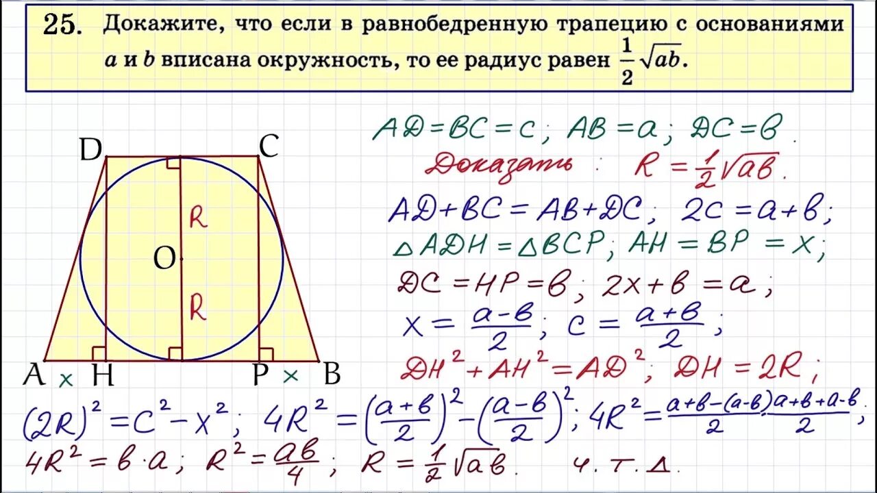 Огэ математика 20 25 задания. 25 Задачи ОГЭ математика 9 класс. Задания с трапецией ОГЭ по математике. Задания ОГЭ трапеция вписанная в окружность. Окружность вписанная в равнобедренную трапецию.