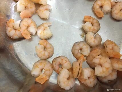 Креветки замороженные неочищенные в микроволновке