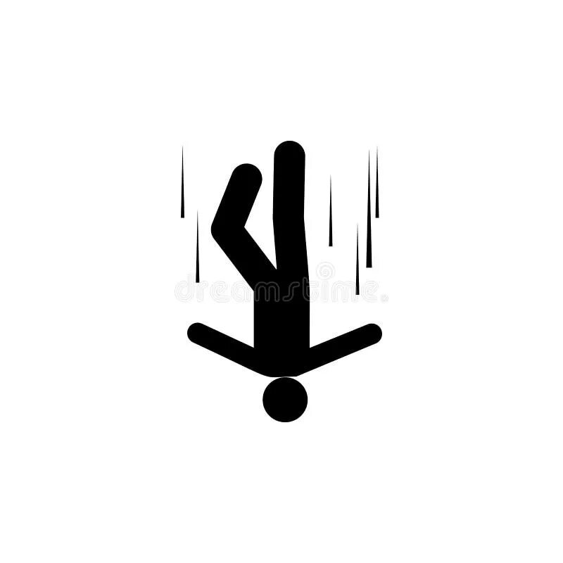 Символ падающего человека. Пиктограмма падающий человек. Падающий человечек. Падение иконка.