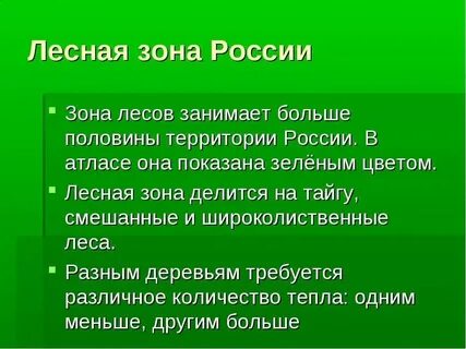 Лесная зона представлена