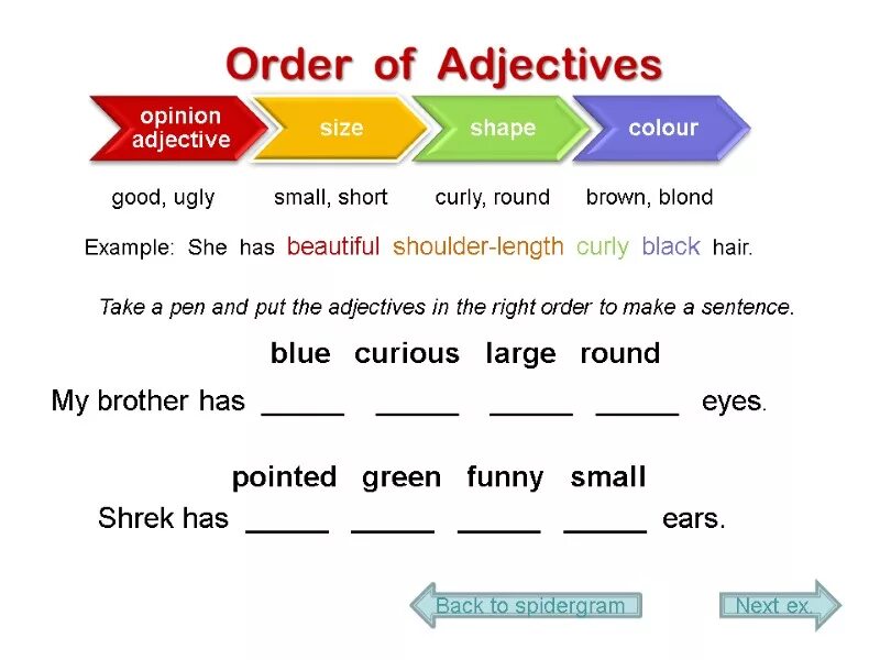 Make the right order. Порядок прилагательных в предложении в английском языке. order of adjectives. порядок слов в английском прилагательные. прилагательные в английском порядок в предложении.