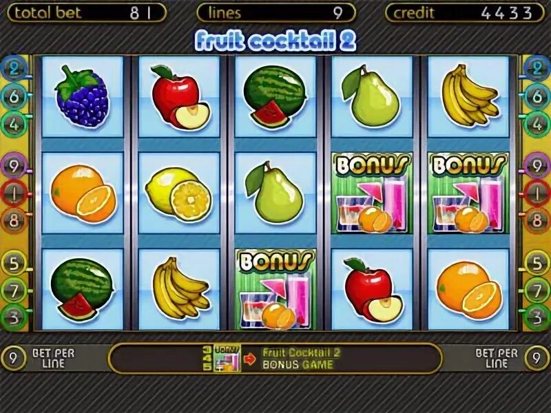 Игровой автомат fruit cocktail fruit cocktail topslots