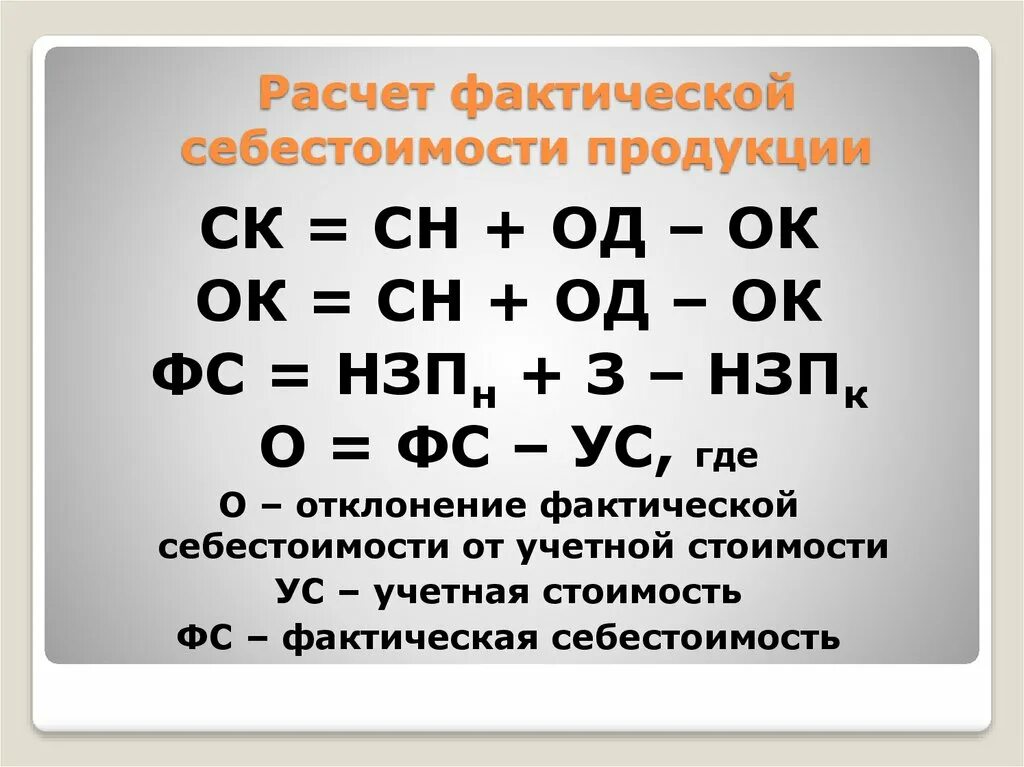 Рассчитать фактическую себестоимость. Расчет себестоимости готовой продукции формула. Исчисление фактической себестоимости готовой продукции. Калькуляция фактической себестоимости.