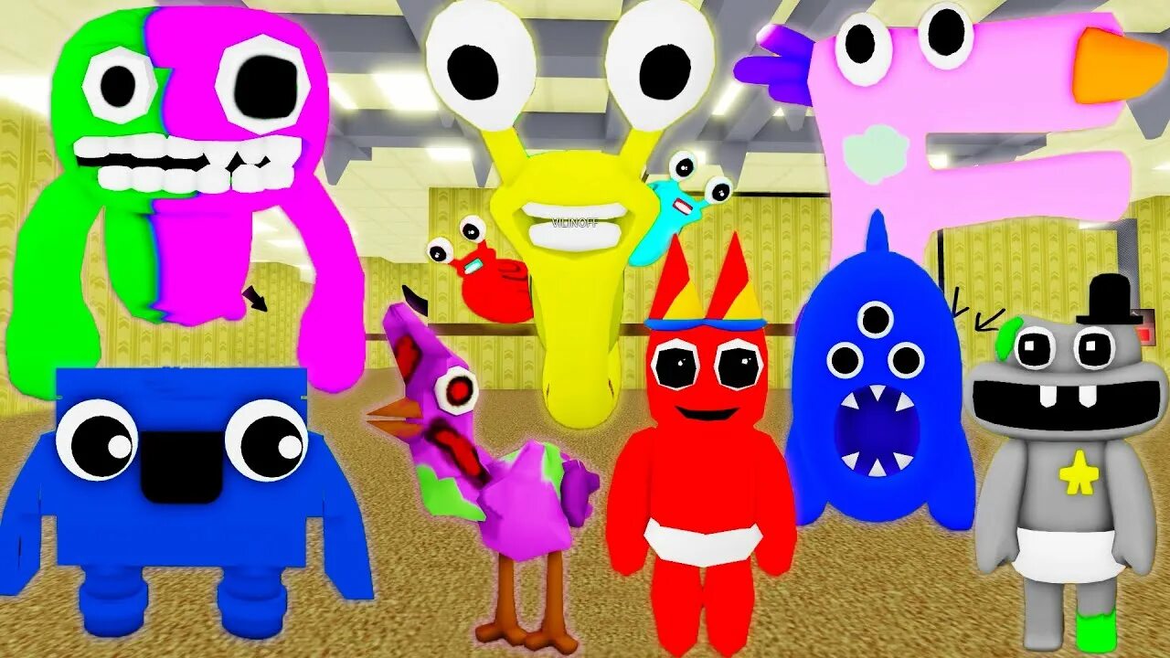 Как сделать морф в роблокс. Радужные человечки игра монстры. roblox backrooms монстр. банбан игра в роблоксе. новые монстры садик.