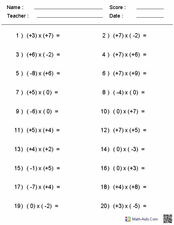 7 grade worksheets. Addition Subtraction Multiplication and Division. Subtraction of integers. Math Worksheets addition and Subtraction. Work Sheets Grade 6 Sudtractions integers.