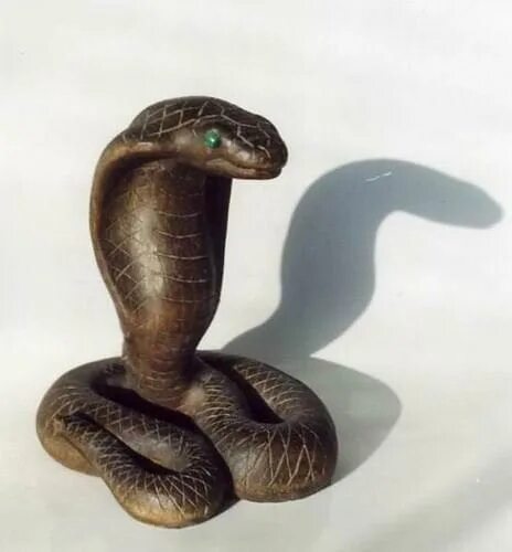 Plum and Granite Swirled Snake. Handmade, Polymer Clay Reptile Figurine, Crafted