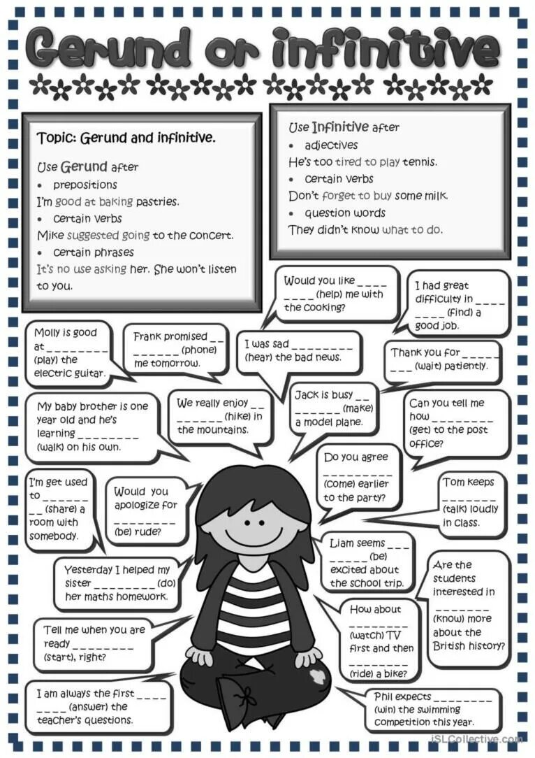 Infinitive questions