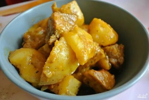 Второе блюдо картошка с мясом