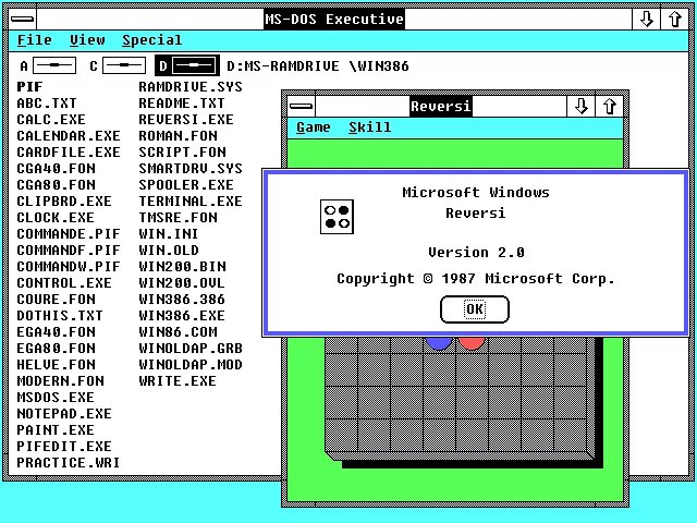 Exe скрипт. Виндовс 386. Reversi игра Windows 1.0. MS dos Reversi. Windows 386 2.11.