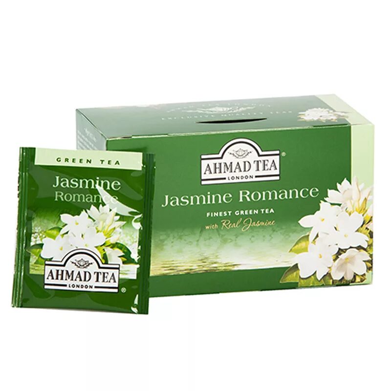 Зеленый чай с жасмином купить. Чай с жасмином. Ahmad Tea Jasmine Green Tea. Ahmad Tea Jasmine Green чай весовой 100. Ahmad Tea зеленый чай с жасмином 20шт.