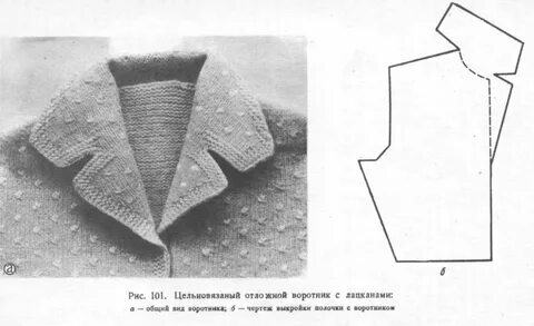 Отложной воротник спицами