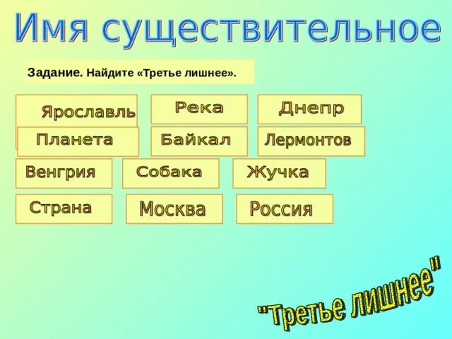 5 заданий по теме имя существительное