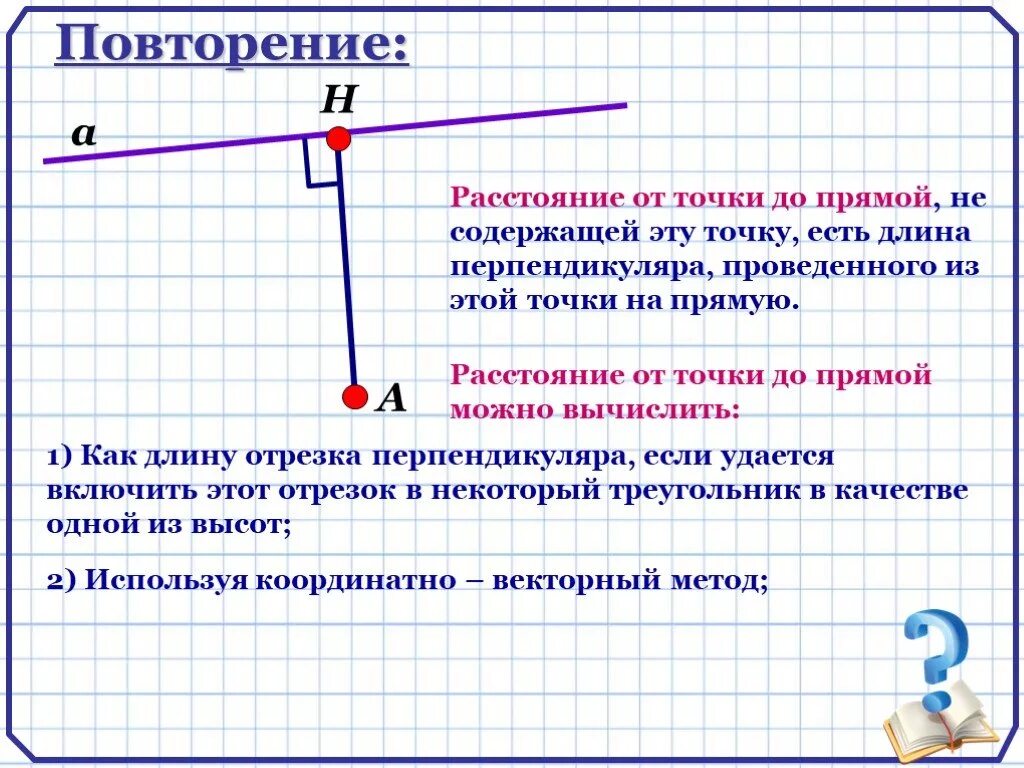 Расстояние от точки до отрезка. Расстояние есть длина перпендикуляра. Расстояние от отрезка до прямой. Длина перпендикуляра от точки до прямой формула