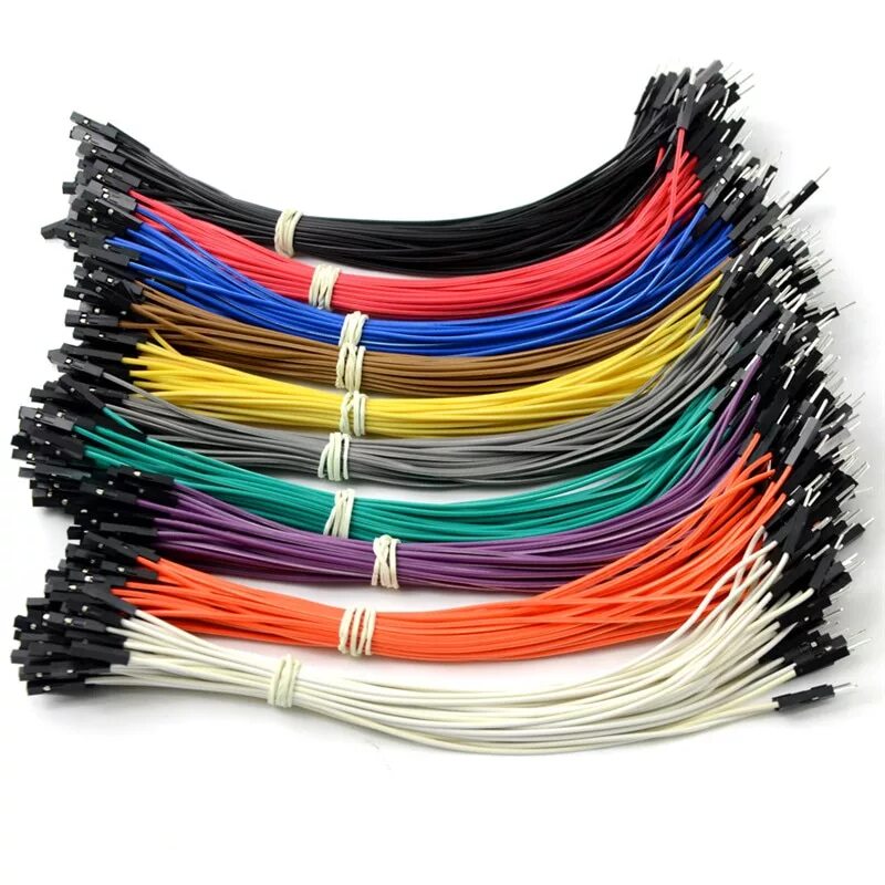 Jumper Cable wire male Pin 2.54mm 6 шт.. Провода соединительные Dupont 2мм. Цветной кабель Dupont,. Dupont разъем 2.54 папа.