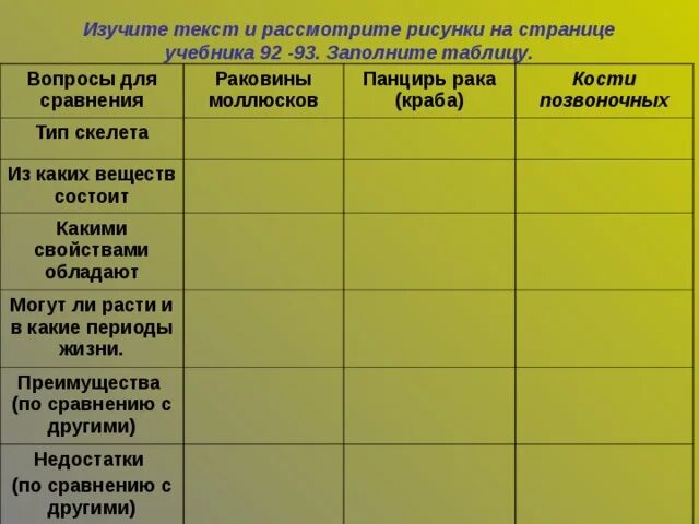Опорные системы животных и растений