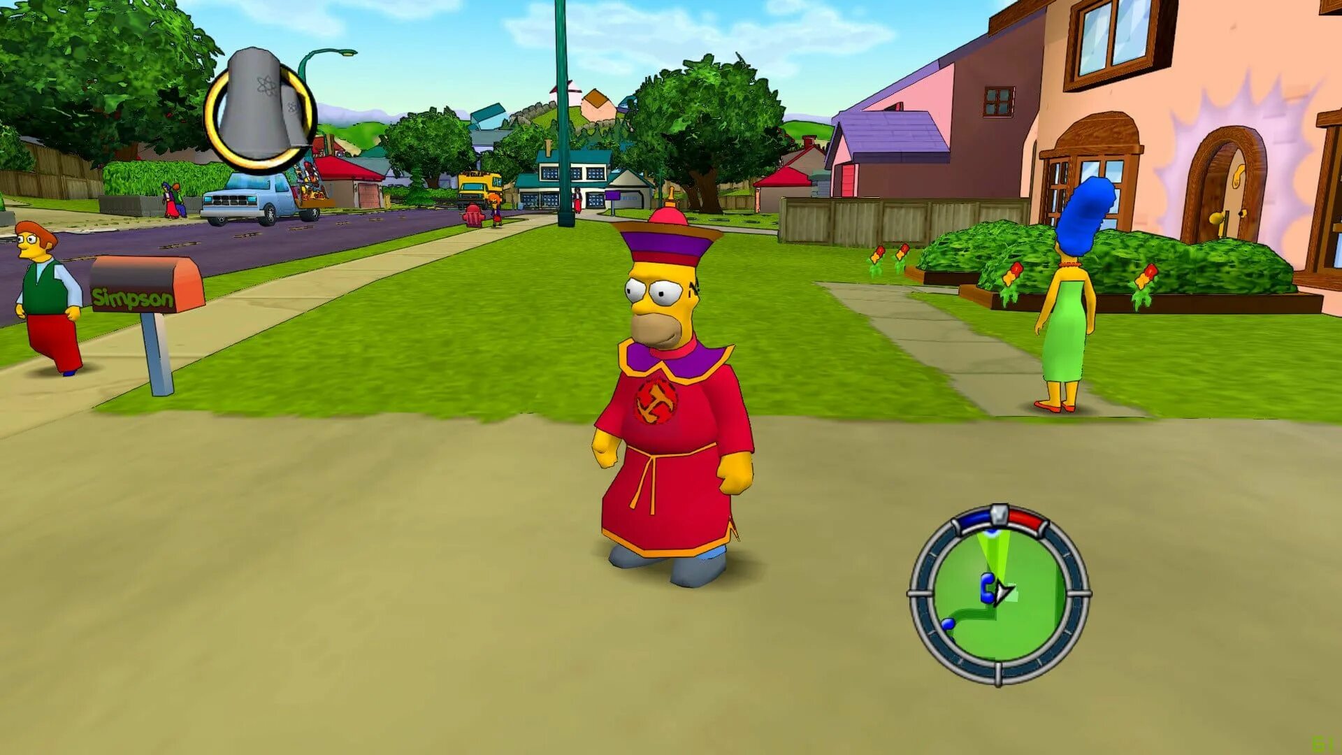 Run gameplay. Игра Simpsons Hit and Run. Симпсоны Hit and Run 2. Игра симпсоны хит энд РАН. Симпсоны игра 2003.