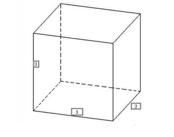 Куб ребра которого равны 3 см