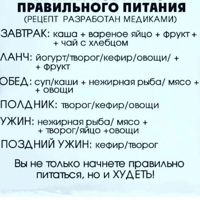 Правильное питание рецепты на месяц