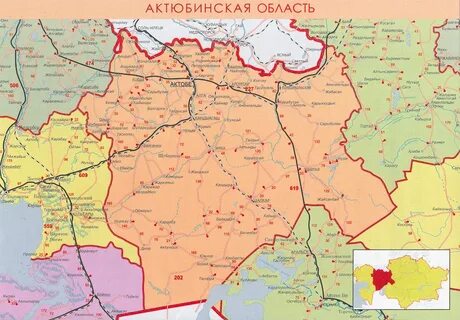 Актобе на карте