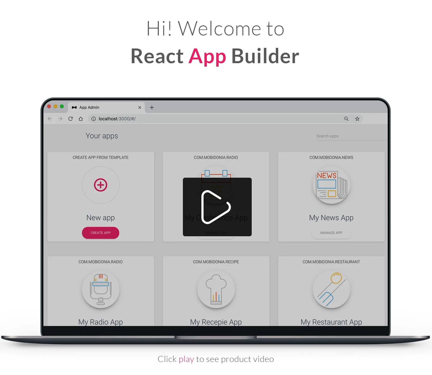 Создать реакт. Реакт приложение. React app. React app Builder. Videopleer для React app.