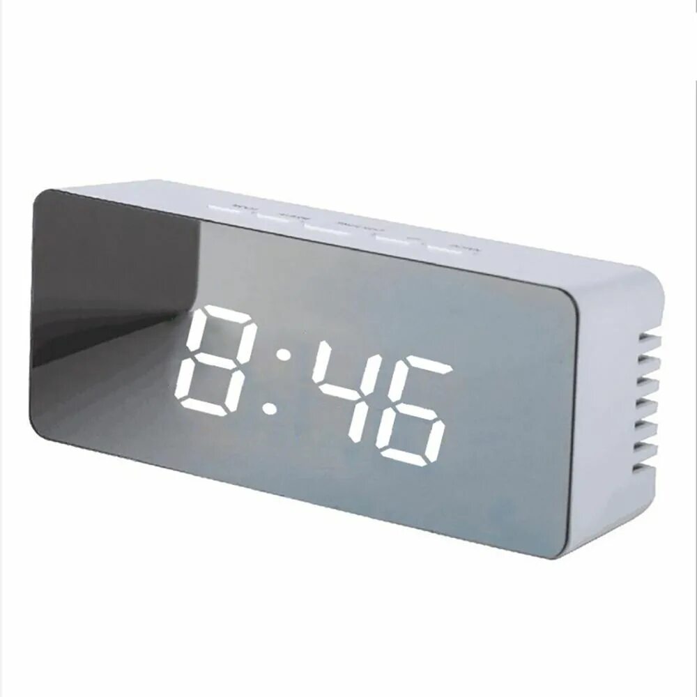 Часы led mirror clock. Часы led mirror clock ds3628l. led mirror clock зеркальный. светодиодный цифровой будильник часы. стильные электронные часы настольные.