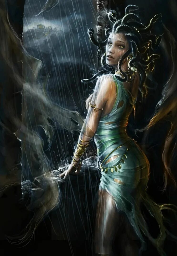 Легендарная женская. Богиня медуза Горгона. Тисифона мегера. Богиня Калипсо мифология. Тисифона богиня.