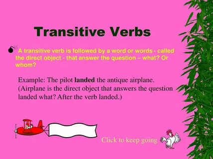 Transitive verbs