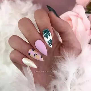 Ногти дизайн молодежный для девушек миндаль