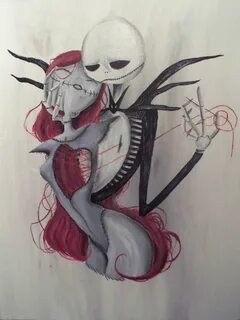 Halloween Soulmates Nightmare before christmas tattoo, Tim burton drawings style