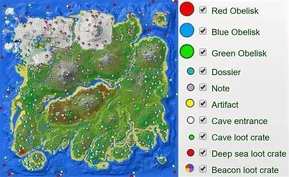 Арк мобайл где найти. Ark Survival Evolved карта заметок Island. Заметки Айленд АРК карта. Карта АРК сурвайвал остров. АРК карта заметок Исланд.