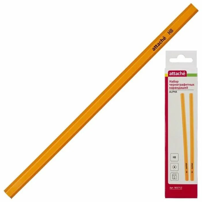 карандаш чернографитный attache hb. ,с ласт. карандаш чернографитный номер 1, b, заточен, шестигр, б/ласт, 177мм. карандаш чернографитный инженер 2м (2в) шестигр. , с ласт.