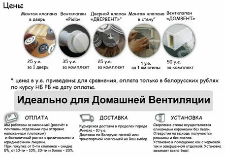 Расценка на монтаж клапана