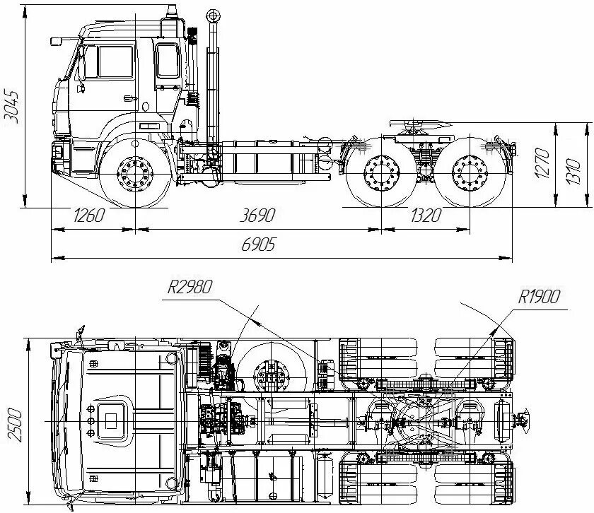 Камаз 65115 длина. КАМАЗ-65116 седельный тягач габариты. КАМАЗ 65116 колесная база. КАМАЗ 65116 высота седла. КАМАЗ 65116 габаритный чертеж.