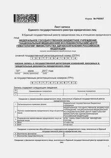 Свидетельство огрн лист записи