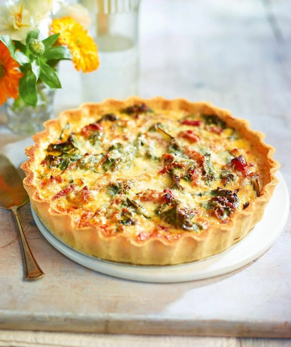 КИШ Лорен. КИШ Лорен с беконом. Quiche. Открытые пироги.