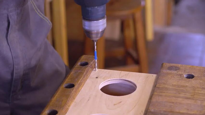 Make a hole. Boring holes.