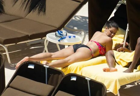 JORDIN SPARKS in Bikini at a Beach in Bahamas - HawtCelebs