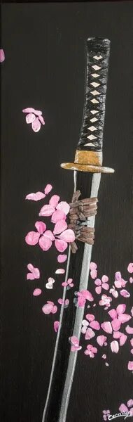 Япония эстетика самурай с катаной. Катана с цветами. Клинок рассекающий демонов лилия. Самурайский меч и сакура. Катана с цветами.