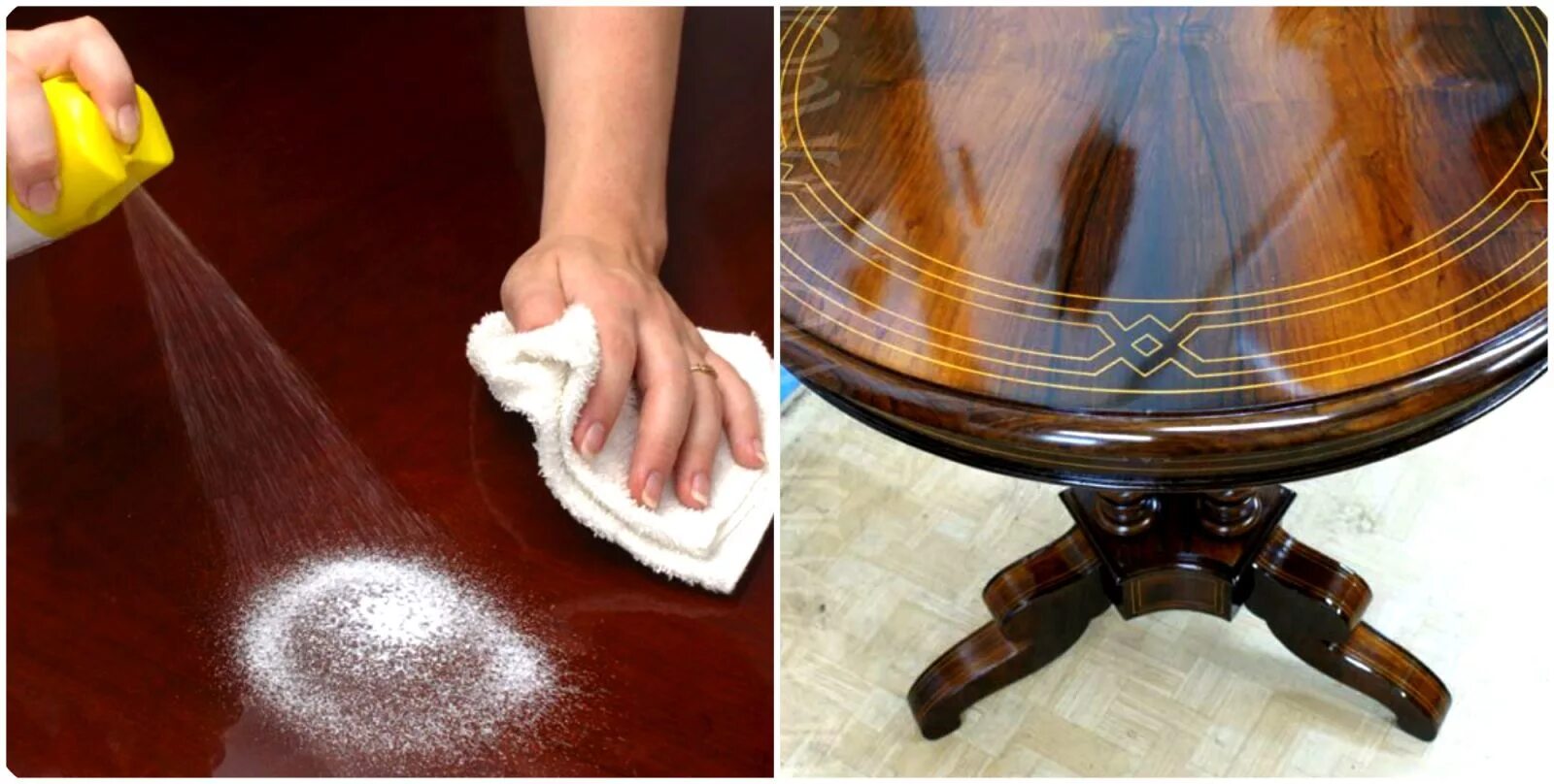 Чем отмыть деревянную мебель. Полировка лакированной мебели. Полировка деревянного стола. Полировка лакового стола. Полироль для деревянного стола.