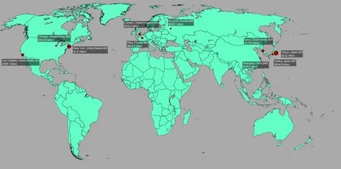 Крупнейшие агломерации на карте