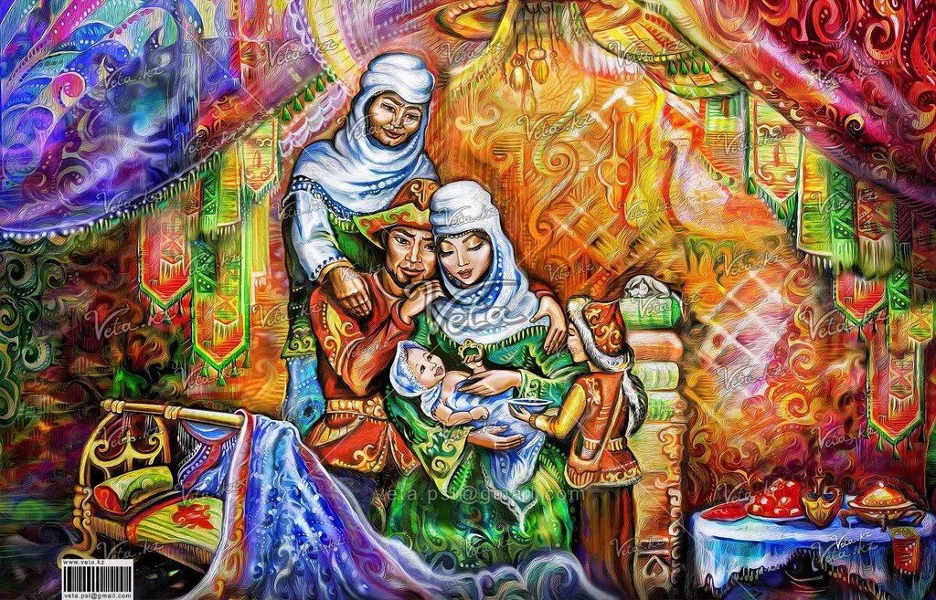 Казахские традиции. Казахские иллюстрации. Фольклор казахского народа. Казахские традиции картина.
