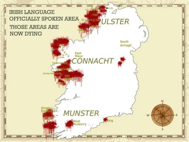 Why is irish language significant to patrick. Карта ирландского языка. ирландский язык распространение. irish gaelic. сколько людей говорят на ирландском языке.
