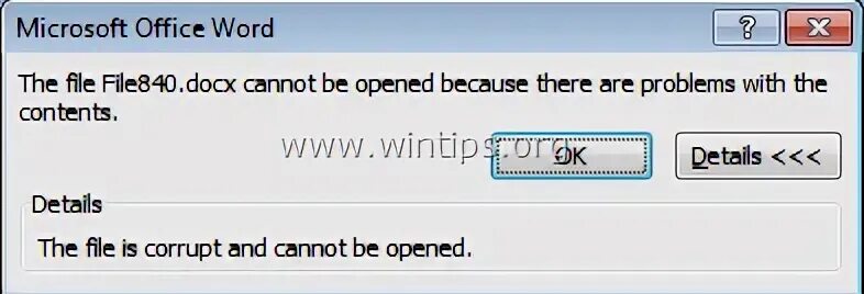 Поврежденный Word. Файл поврежден и не может быть открыт. Word файл повреждён. File is corrupted.