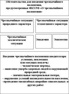 Понятие чрезвычайного положения