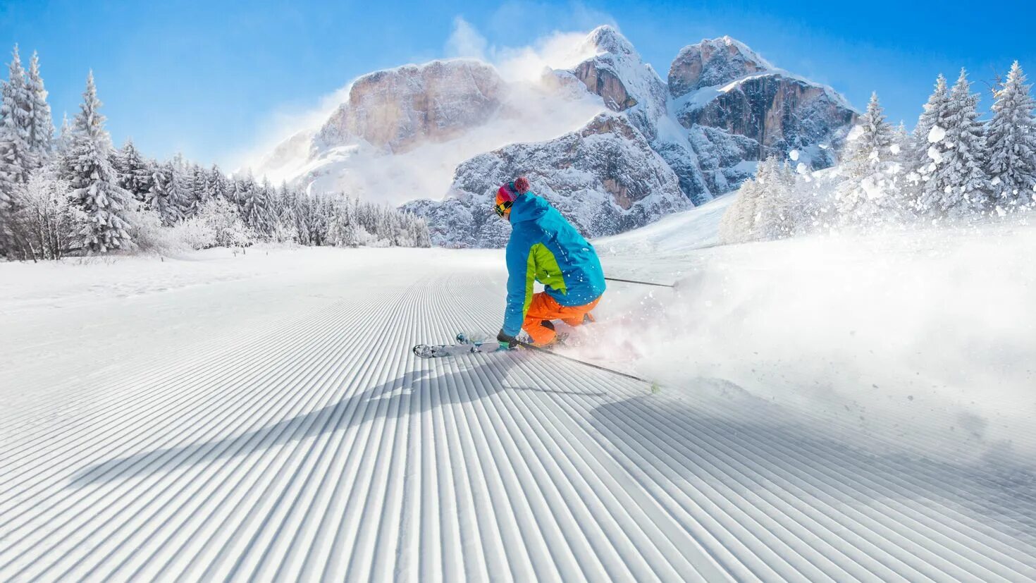 Горнолыжный спорт. Горнолыжный спуск. Горы лыжи. Лыжник. Ski picture